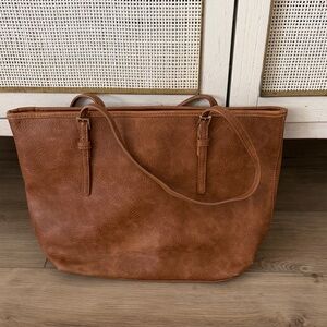 Brown Leather Tote Bag